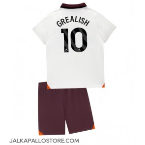 Manchester City Jack Grealish #10 Vieraspaita Lapsille 2023-24 Lyhythihainen (+ shortsit)